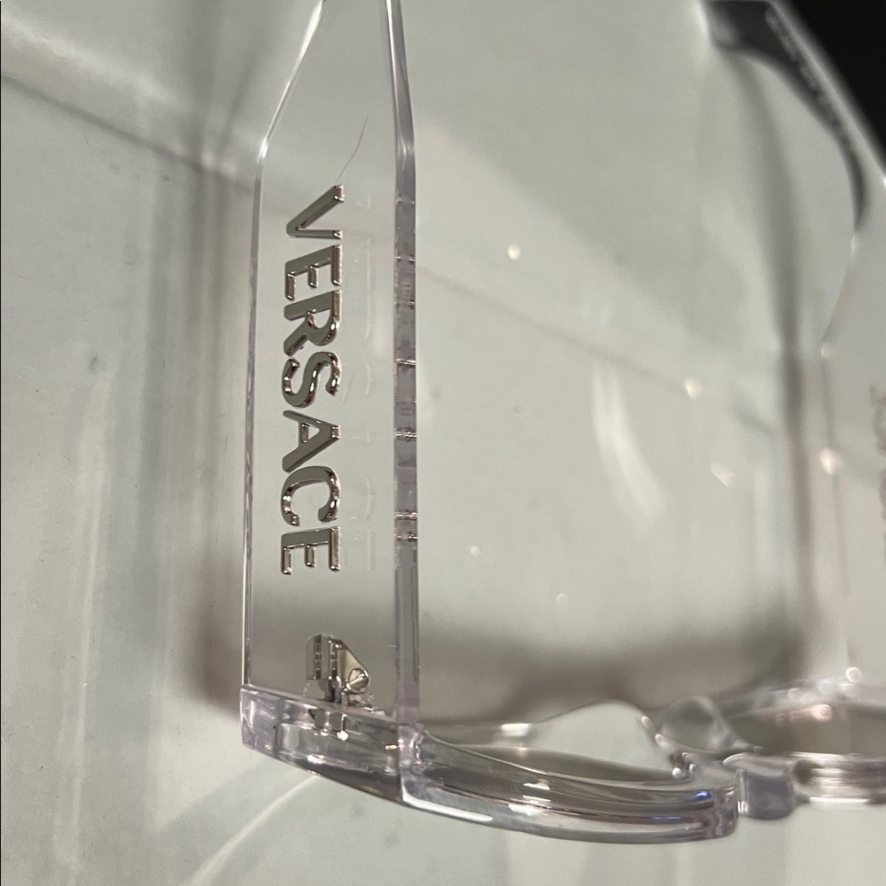 🔥VERSACE VE4489U 148 8V Transparent Mirror Silver Men's 55 mm Sunglasses Unisex - Picture 4 of 7